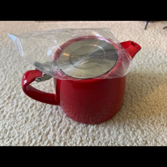 Teavana Kitchen Teavana Forlife Stump Teapot 8oz Porcelain Red With